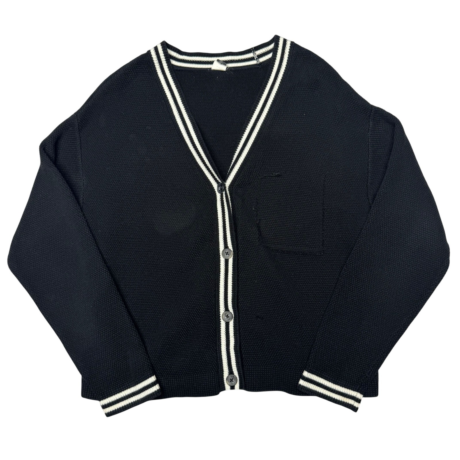 Alo Yoga Tennis Club Sweater Knit Cardigan Women's S/M (21x22.5) Read Preppy